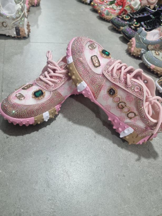 Sapatilha brilho rosa