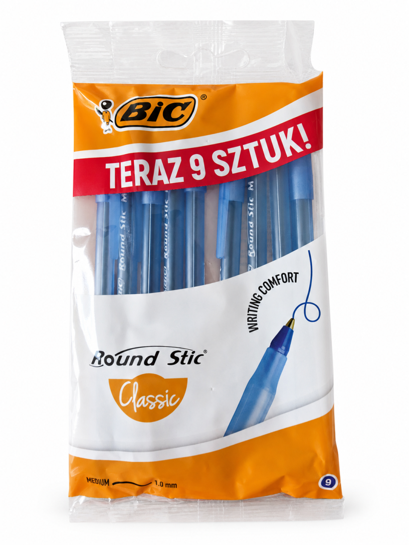 Bic zestaw długopisów 9 sztuk - niebieski 
