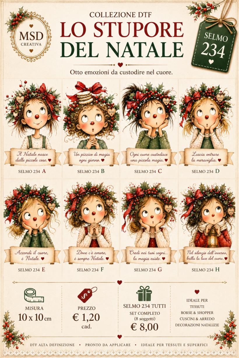 DTF  "LO STUPORE DEL NATALE" 10X10 CIRCA