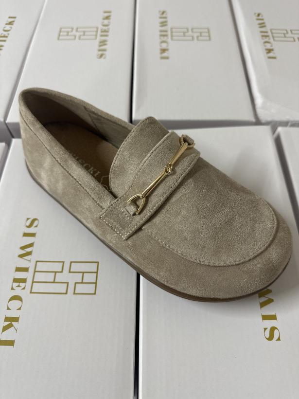 BARY BEŻ siwiecki jh576p d.khaki barefoot mokasyn z wędzidłem