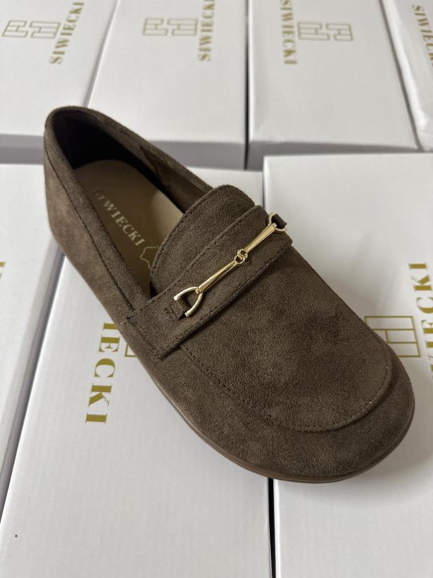 BARY TAUPE siwiecki jh576p taupe barefoot mokasyn z wędzidłem