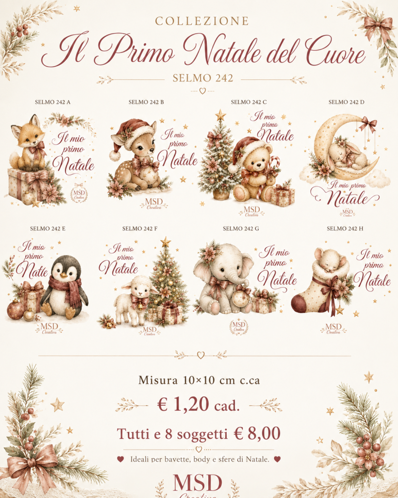 DTF "IL  PRIMO NATALE  DEL CUORE" 10X10 C.CA