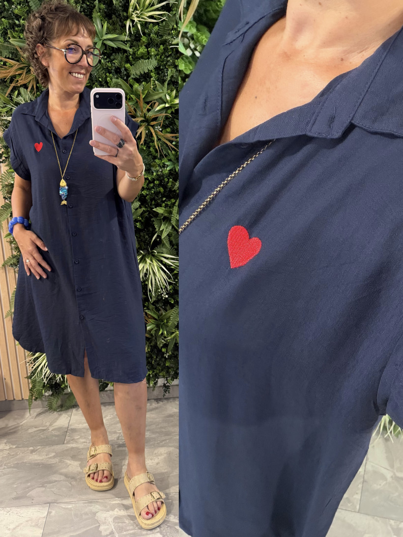 robe chemise coeur 