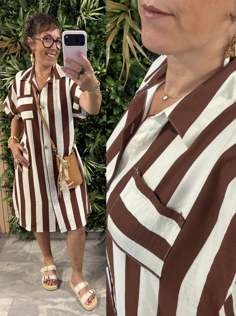 robe chemise rayure 