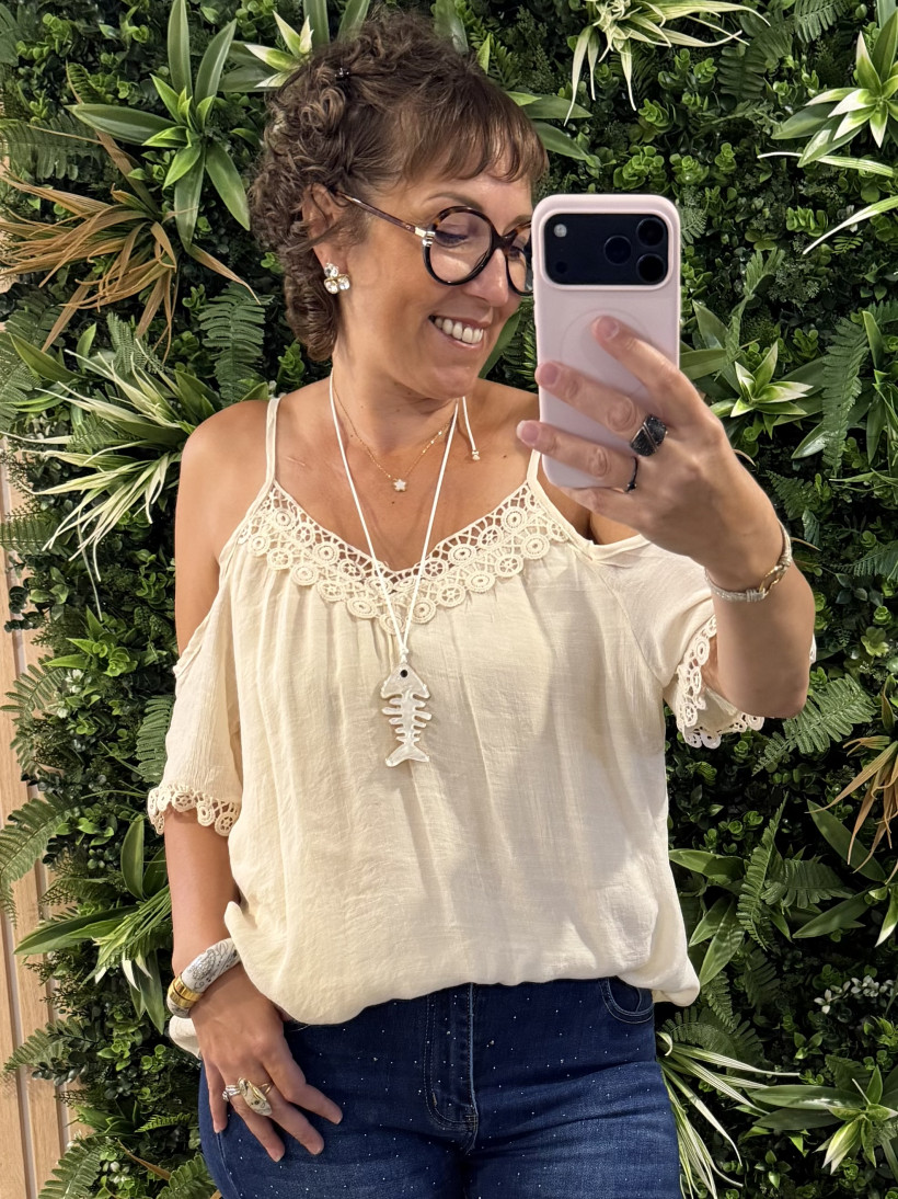 collier poisson nacré 