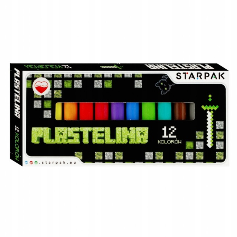 STARPAK PLASTELINA 12KOL PIXEL