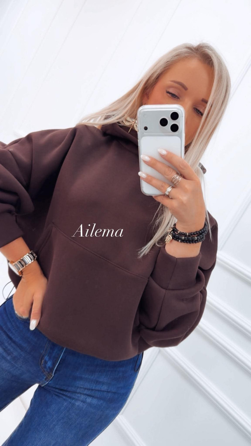 Bluza oversize z kapturem BL540 ściągacz 