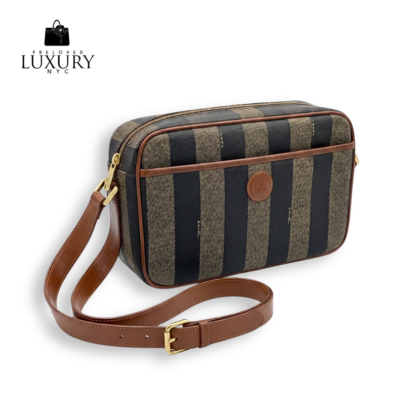 FENDI Pequin Striped Crossbody Bag