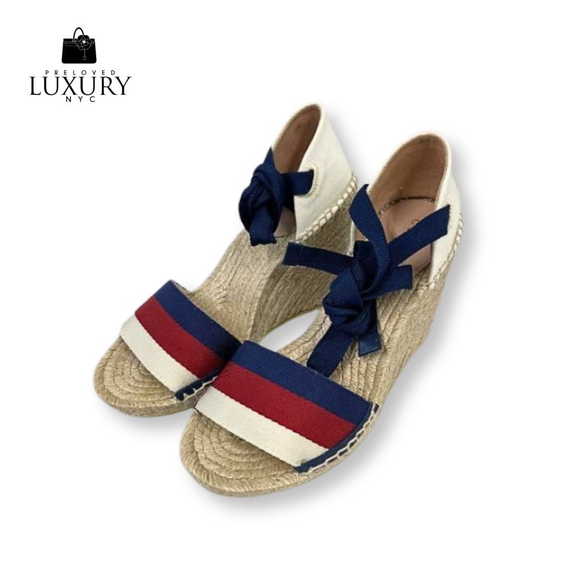 GUCCI Lilibeth Sylvie Espadrille Wedges