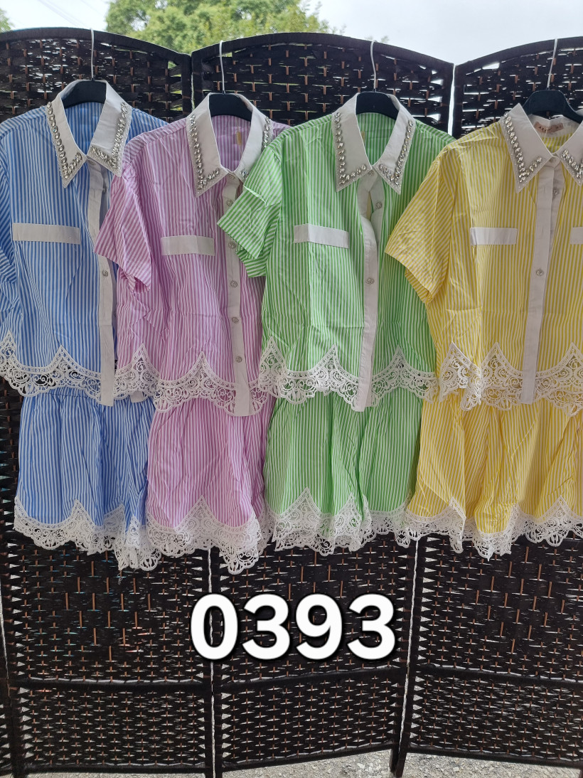 Conjunto calção riscas (2B) - 0393
