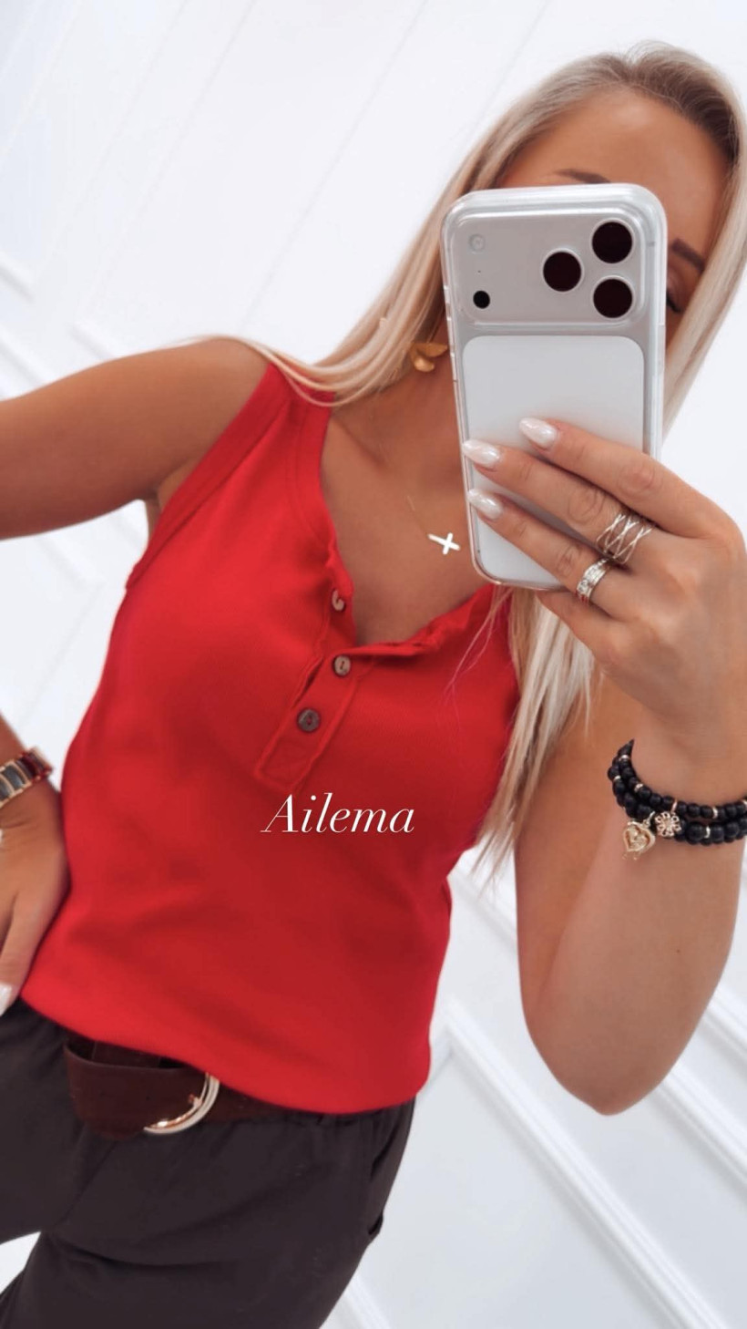 Bluzka okrągły dekolt BL524 na ramiączka Michelle