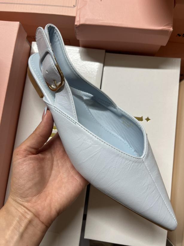FRANCJA 17 klapek ideał Shoes 9732-blue niebieski lico szpic bez pięty 