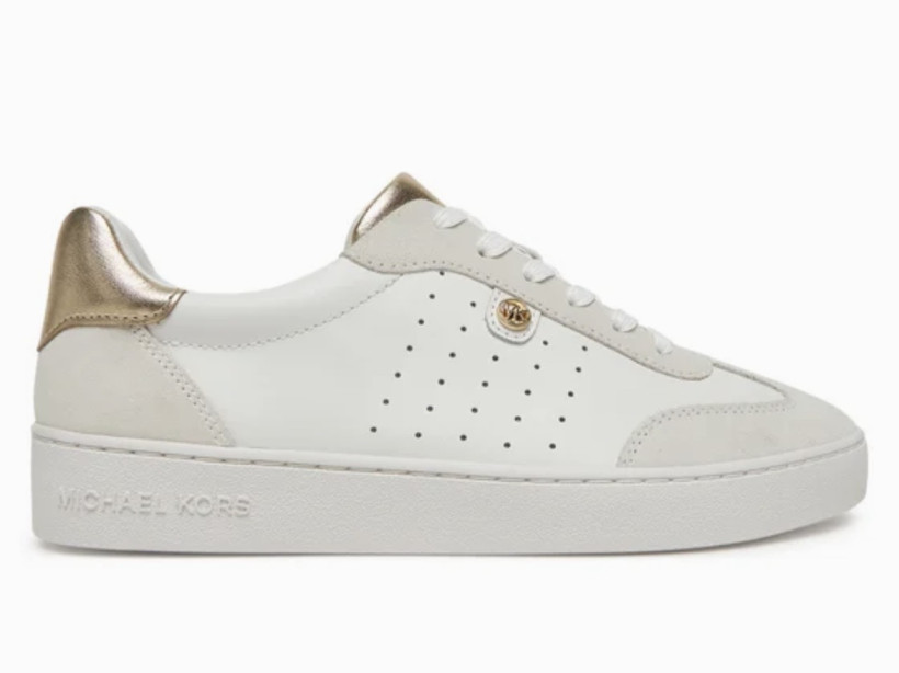 Buty MK białe szare wstawki 