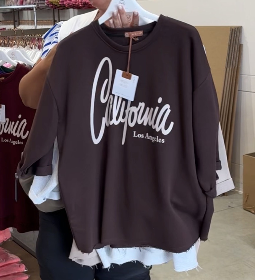 Italia nr 17 - Bluza jednokolorowa CALIFORNIA Mooij - 1740 - czekolada