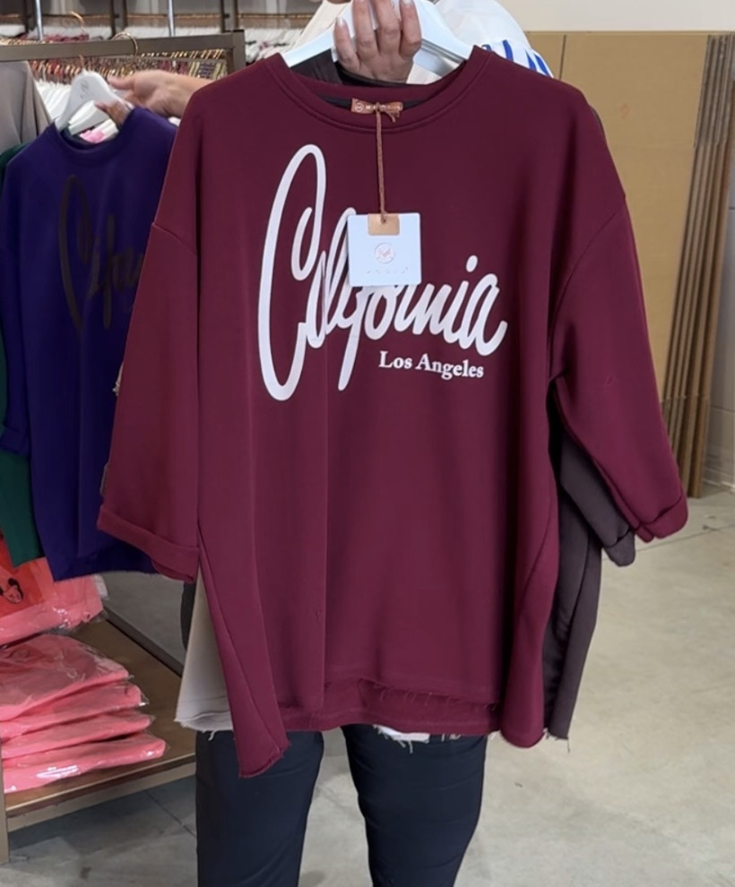 Italia nr 17 - Bluza jednokolorowa CALIFORNIA Mooij - 1740 - bordo