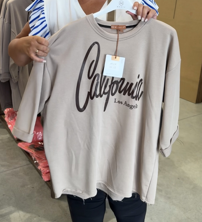 Italia nr 17 - Bluza jednokolorowa CALIFORNIA Mooij - 1740 - fango