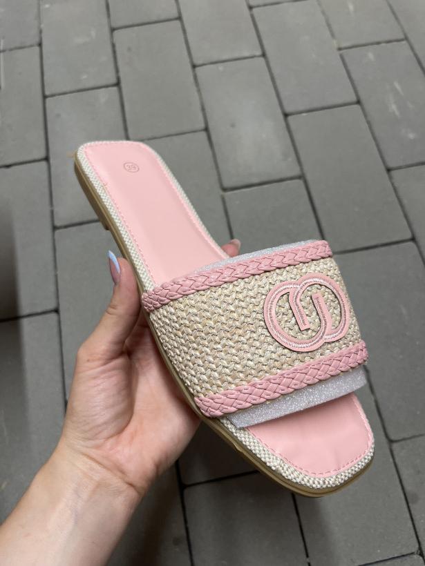 FRANCJA 43 klapek 88274 pink różowy klapek pleciony