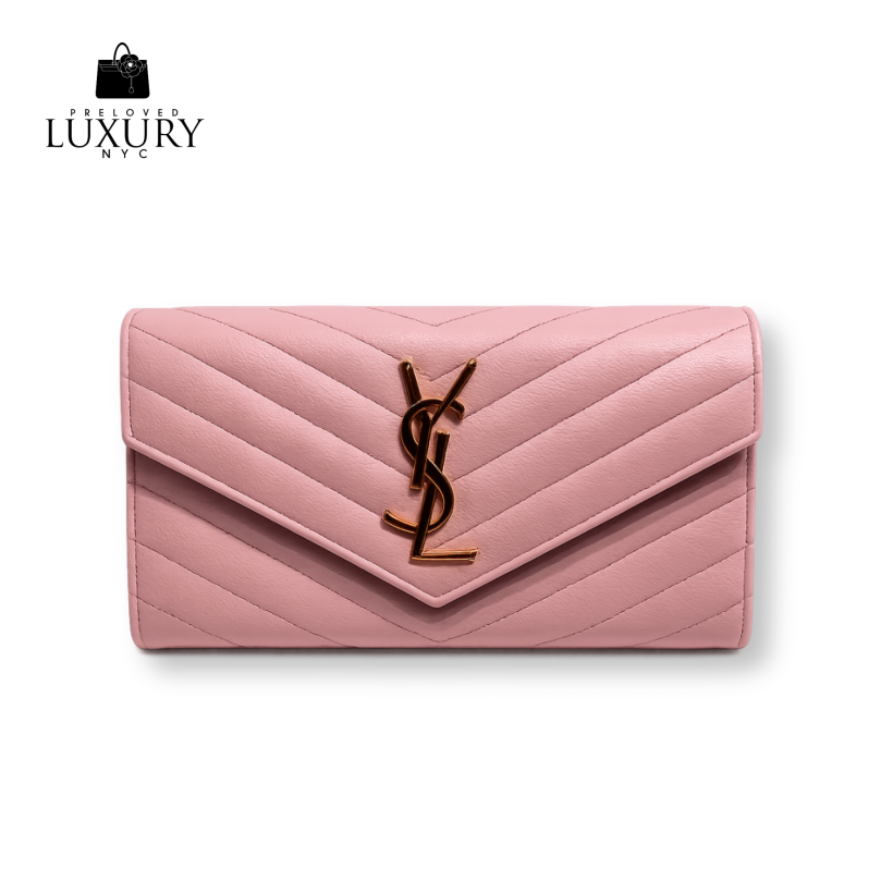 YVES SAINT LAURENT Pink Long Wallet