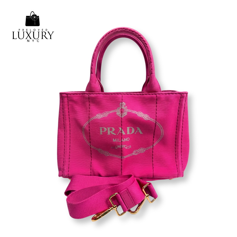 PRADA Canapa Tote 2-Way Bag