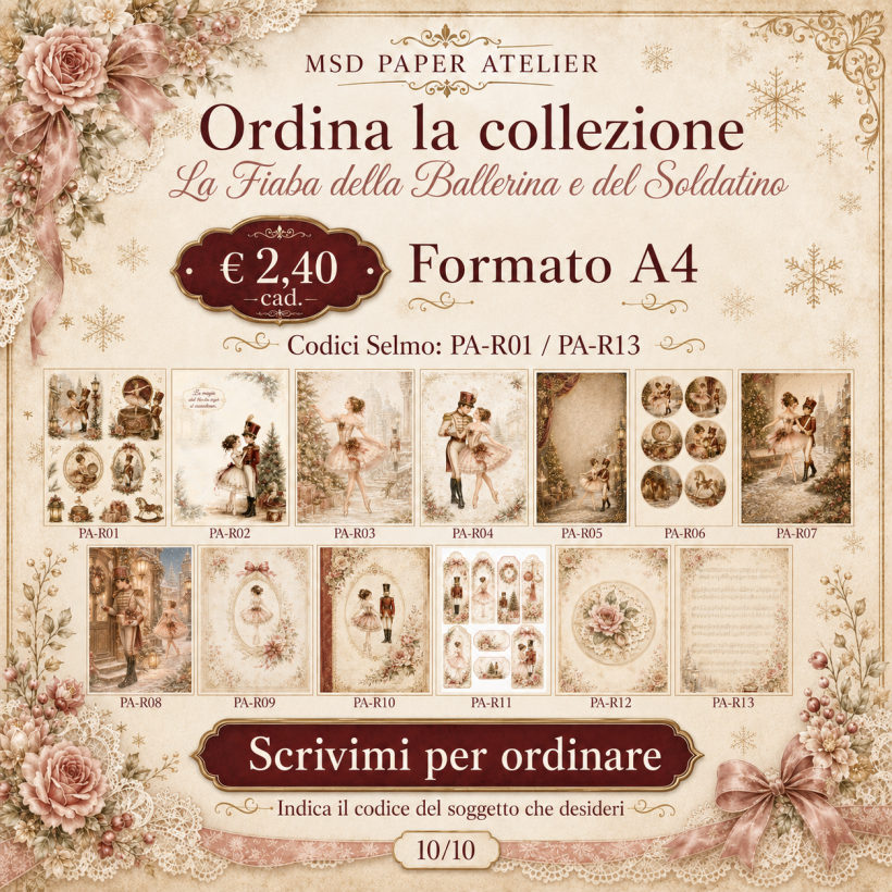 Carta di Riso A4 – La Fiaba della Ballerina e del Soldatino