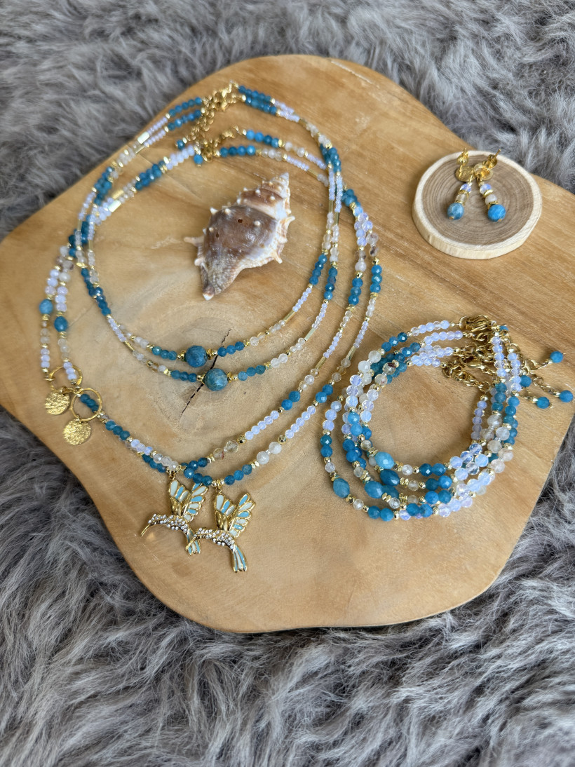 choker apatyt cytryn opal
