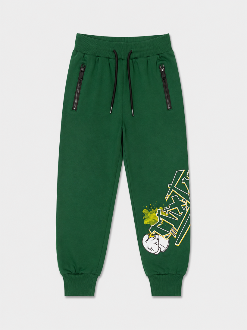 Spodnie chłopięce dres GRAFITTY WXH-09- BUTELKOWA ZIELEŃ