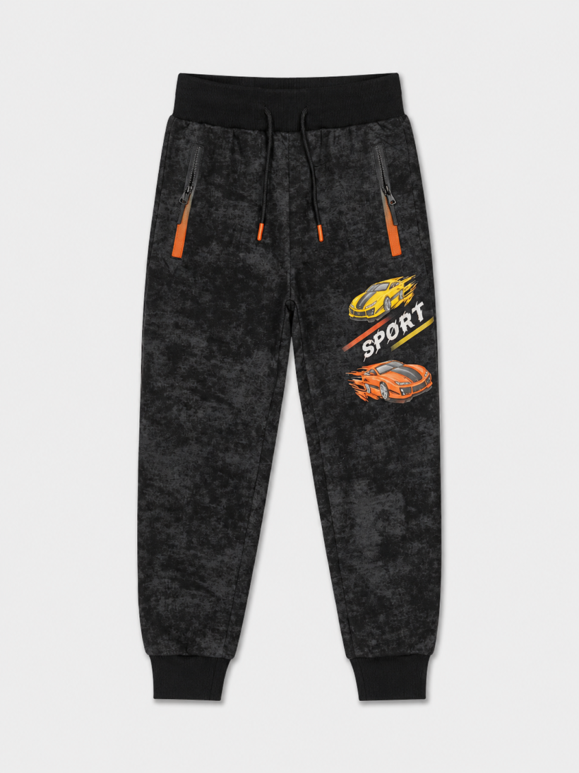 Spodnie chłopięce  dres AUTA SPORT WXH-11-CZARNY