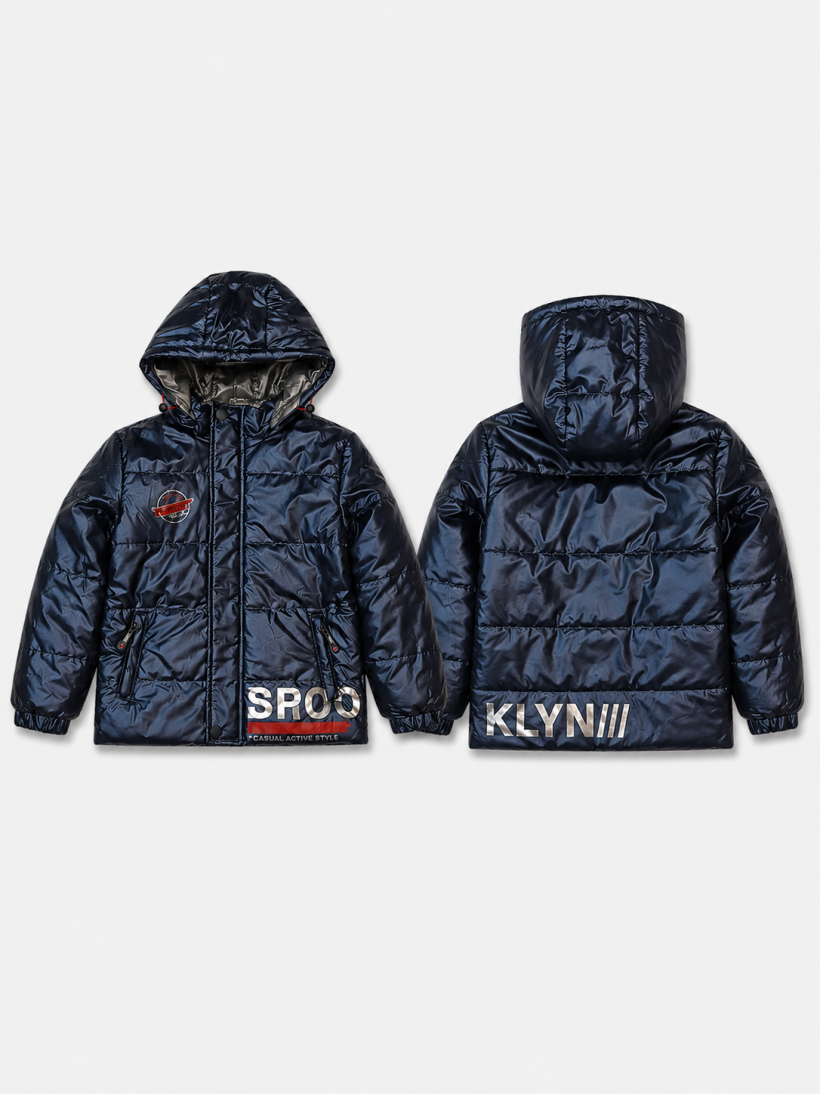 Kurtka chłopięca BROO HB-8656-GRANAT (czerwone wstawki)