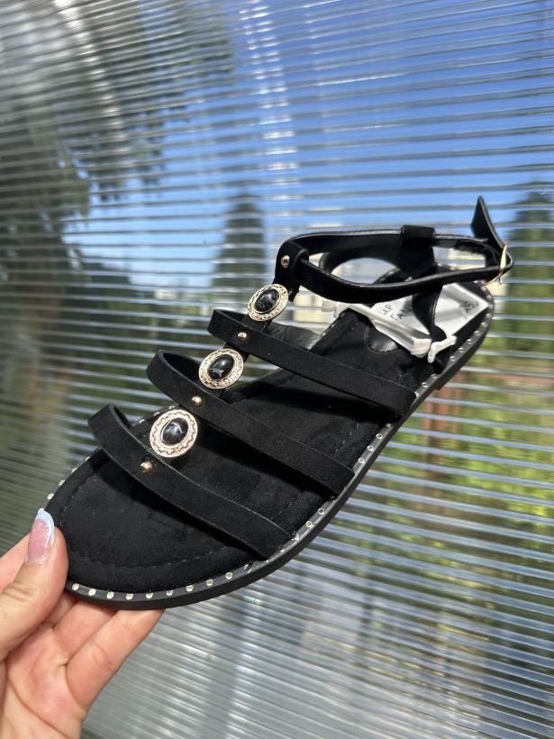 Tani 17 sandał joalice h8-550 black czarny sandał rzymianka