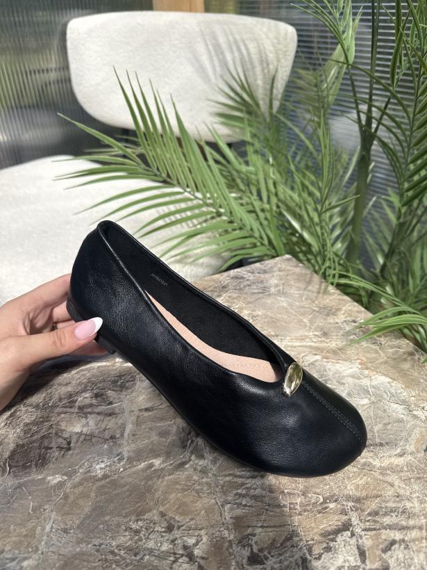 Balet 6 balerina wędzidło bez eko skóra Siwiecki JH608p black