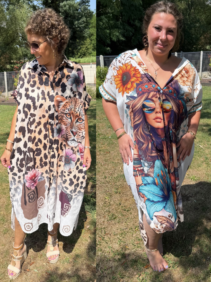 robe longue imprimé 