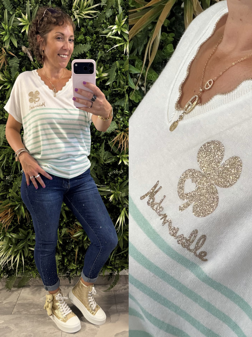 t-shirt mademoiselle marinière 