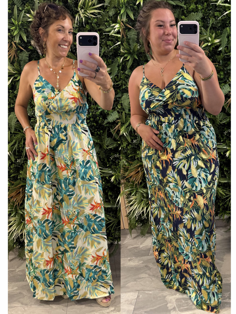 robe longue imprimé 