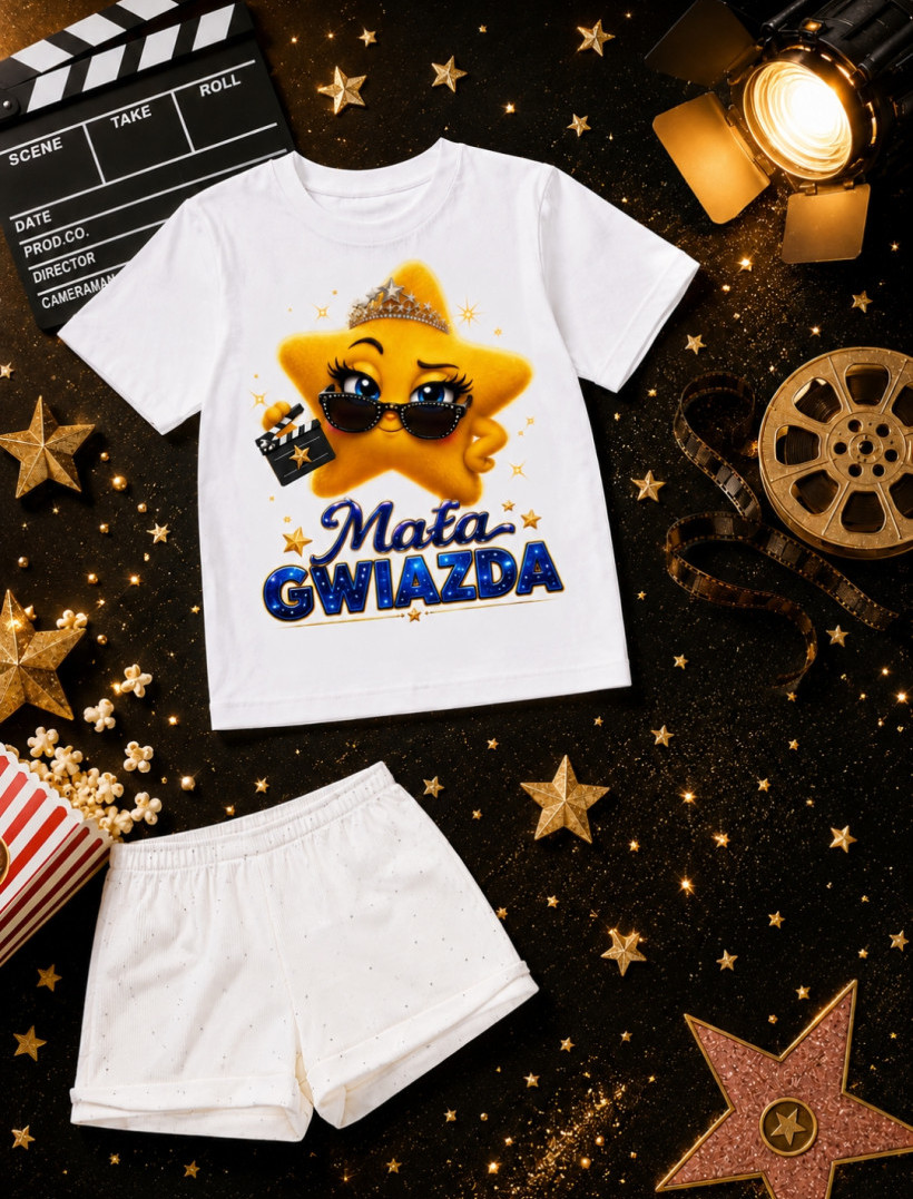 T-Shirt biały DR Mała gwiazda