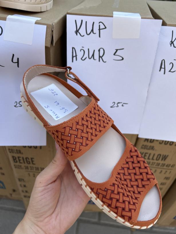 AZUR 5  - Hiszpania sandał ażurowy pomarańczowy AD-5087  ORANGE 
