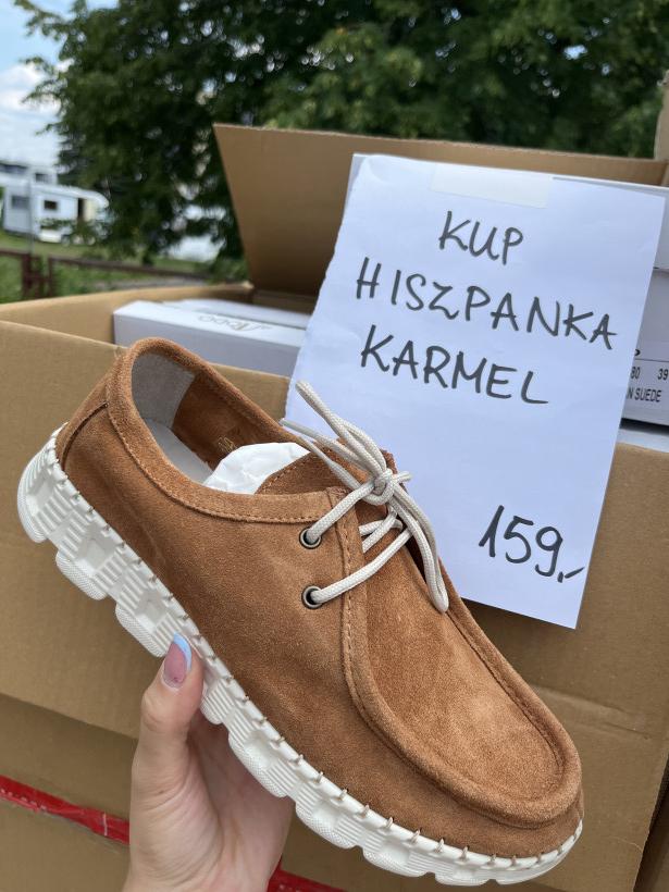 HISZPANKA KARMEL modo półbut wiązany hiszpanka