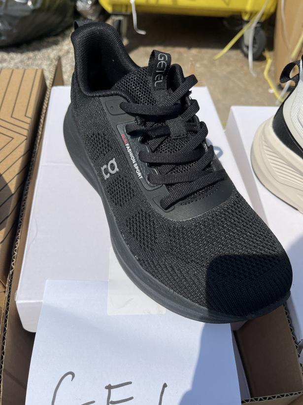 GEL 20 - czarny lekki siatkowany adidas GETEL   T-2617 BLACK 