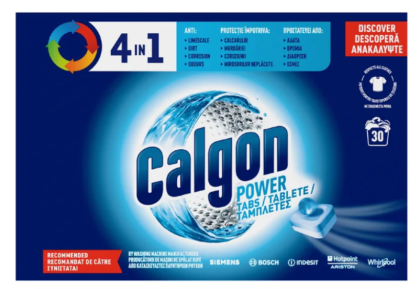 Calgon odkamieniacz w tabletkach do pralek 30szt