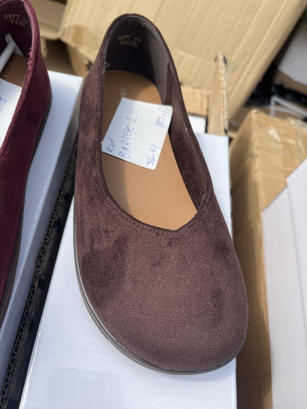 BARTEK 2 - szeroka brązowa balerina IDEAL 9877 BROWN