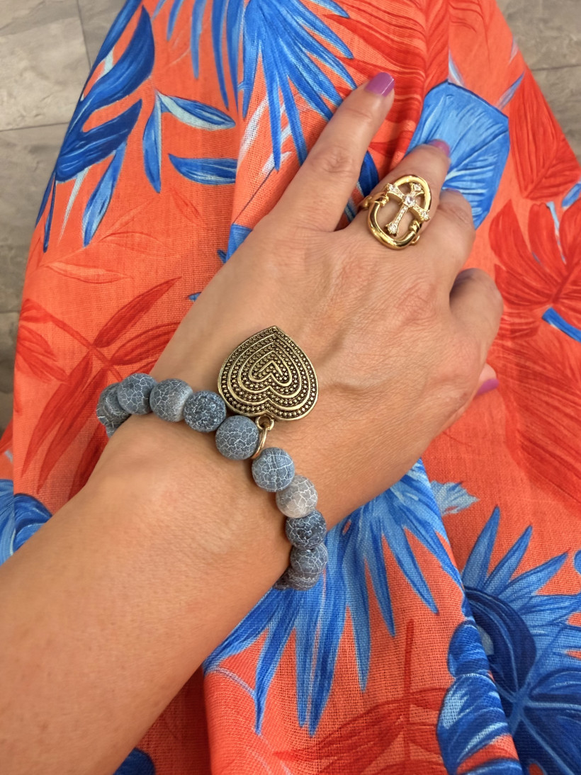 bracelet coeur pierre jeans 