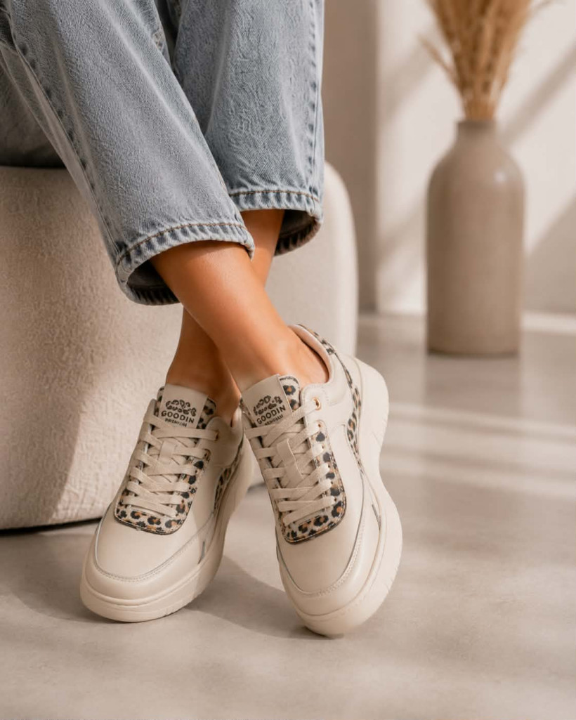 WYPRZEDAŻ Sneakersy damskie skórzane Goodin gd-xf-200 wygodne platforma klasyczne