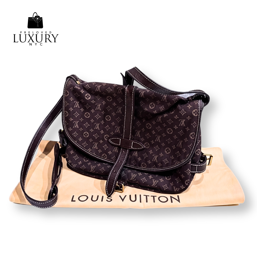 LOUIS VUITTON Monogram Mini Lin Saumur 30