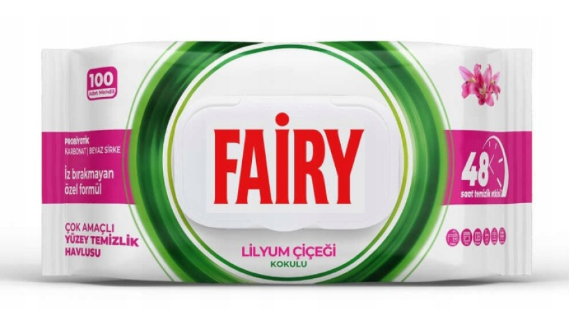  Fairy Chusteczki Czyszczące 100 szt. – Zapach Lilia