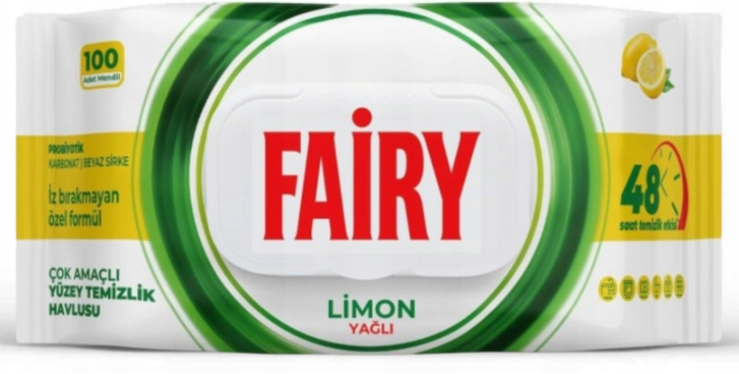 Fairy Chusteczki Czyszczące 100 szt. – Zapach Cytryna