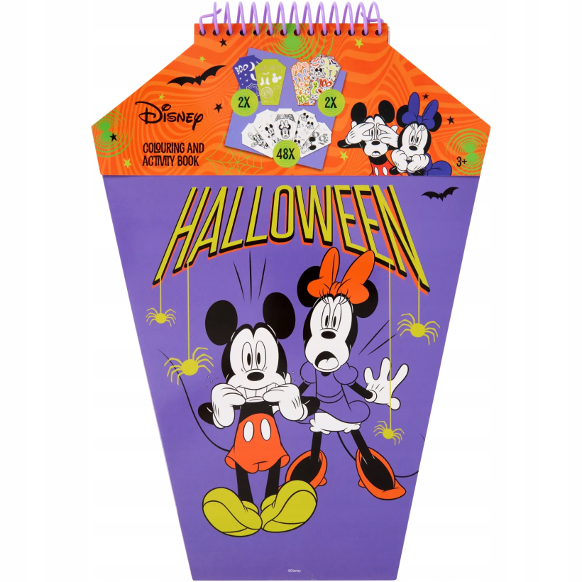 Zestaw kreatywny Halloween  Mickey i Minnie kolorowanka z naklejkami