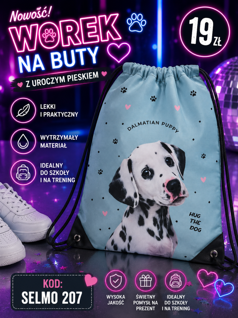 Worek na buty dalmatyńczyk