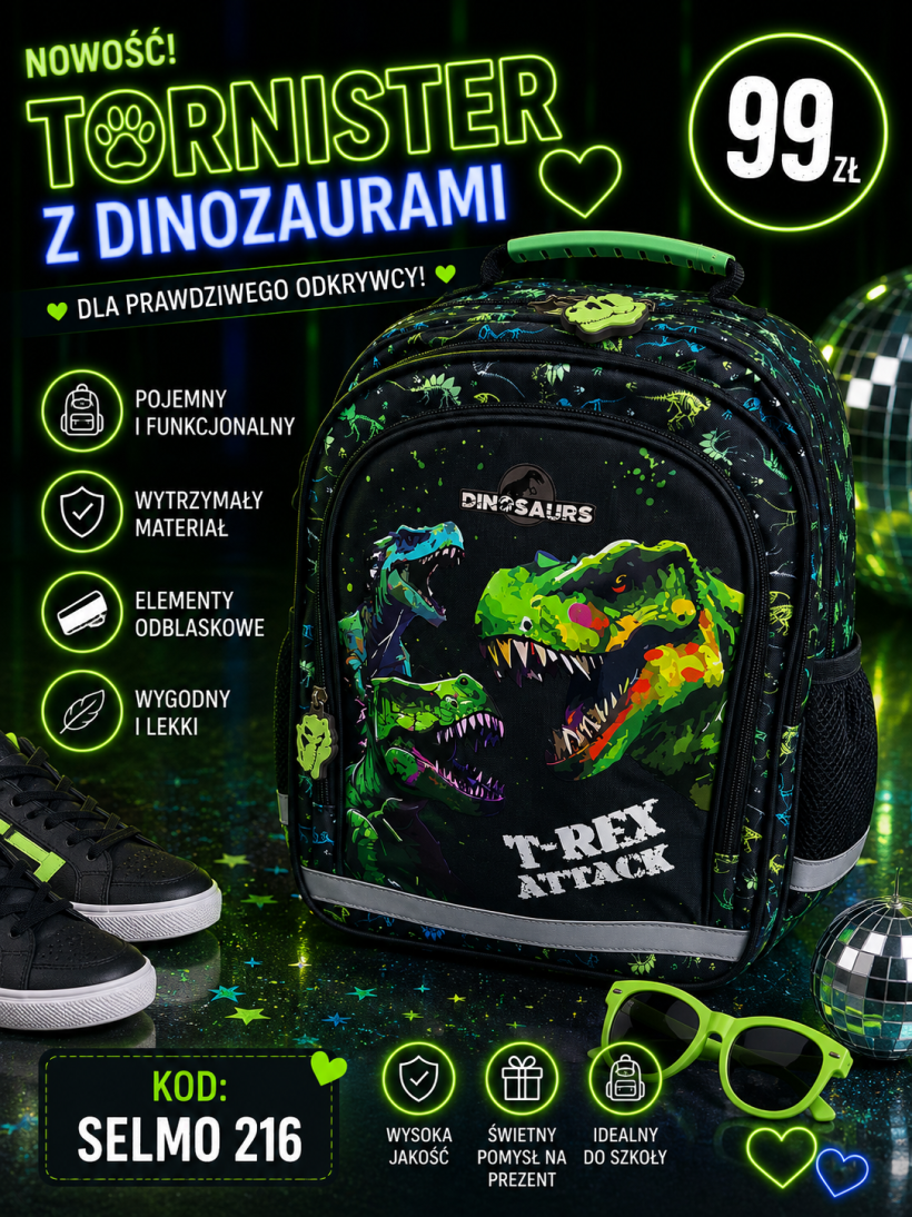 Tornister dinozaur