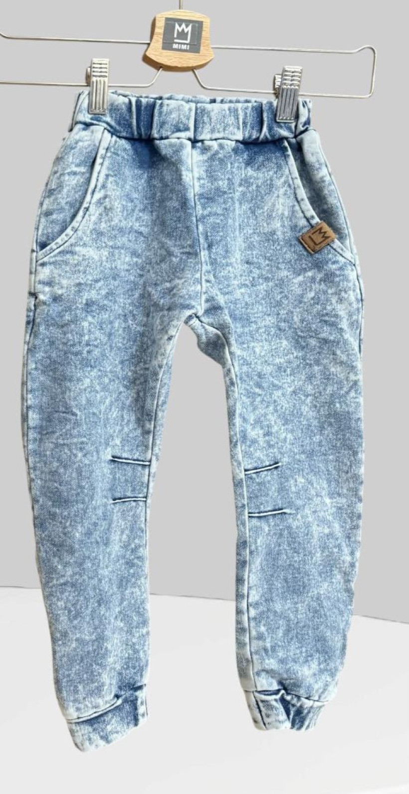SPODNIE JEANS NIEBIESKIE  KRZYWA NÓŻKA MIMI