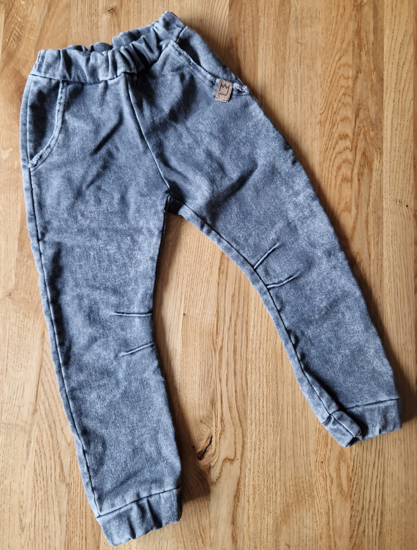 SPODNIE JEANS SZARE KRZYWA NÓŻKA MIMI
