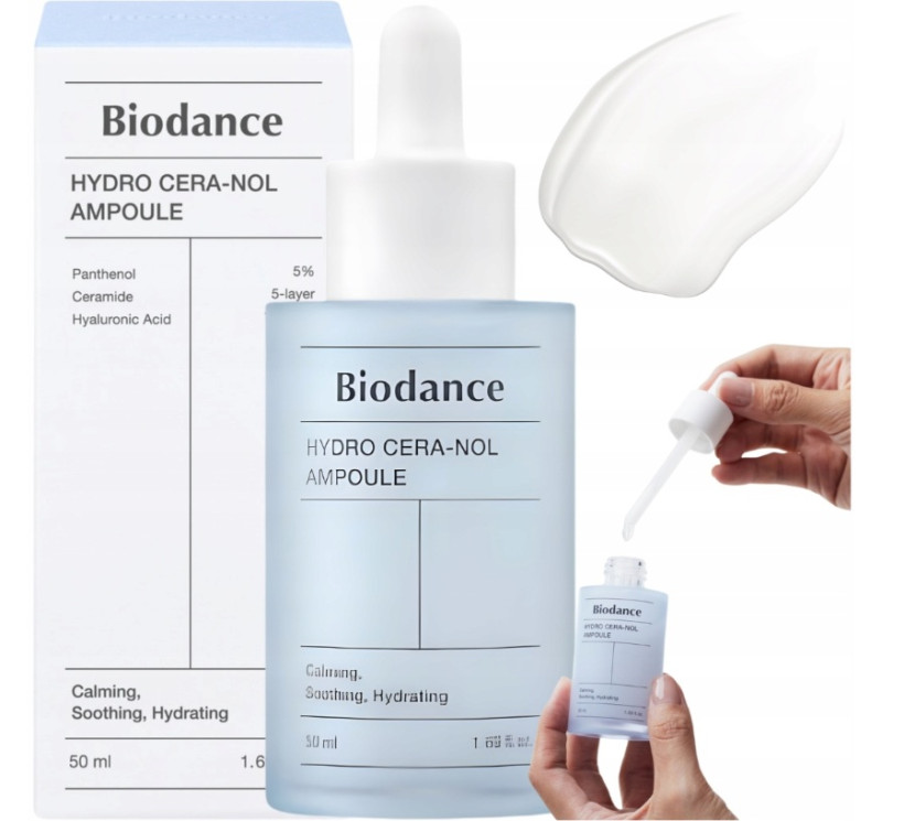 Biodance Hydro Cera-Nol Ampoule, Nawilżająco-Kojąca ampułka do twarzy
